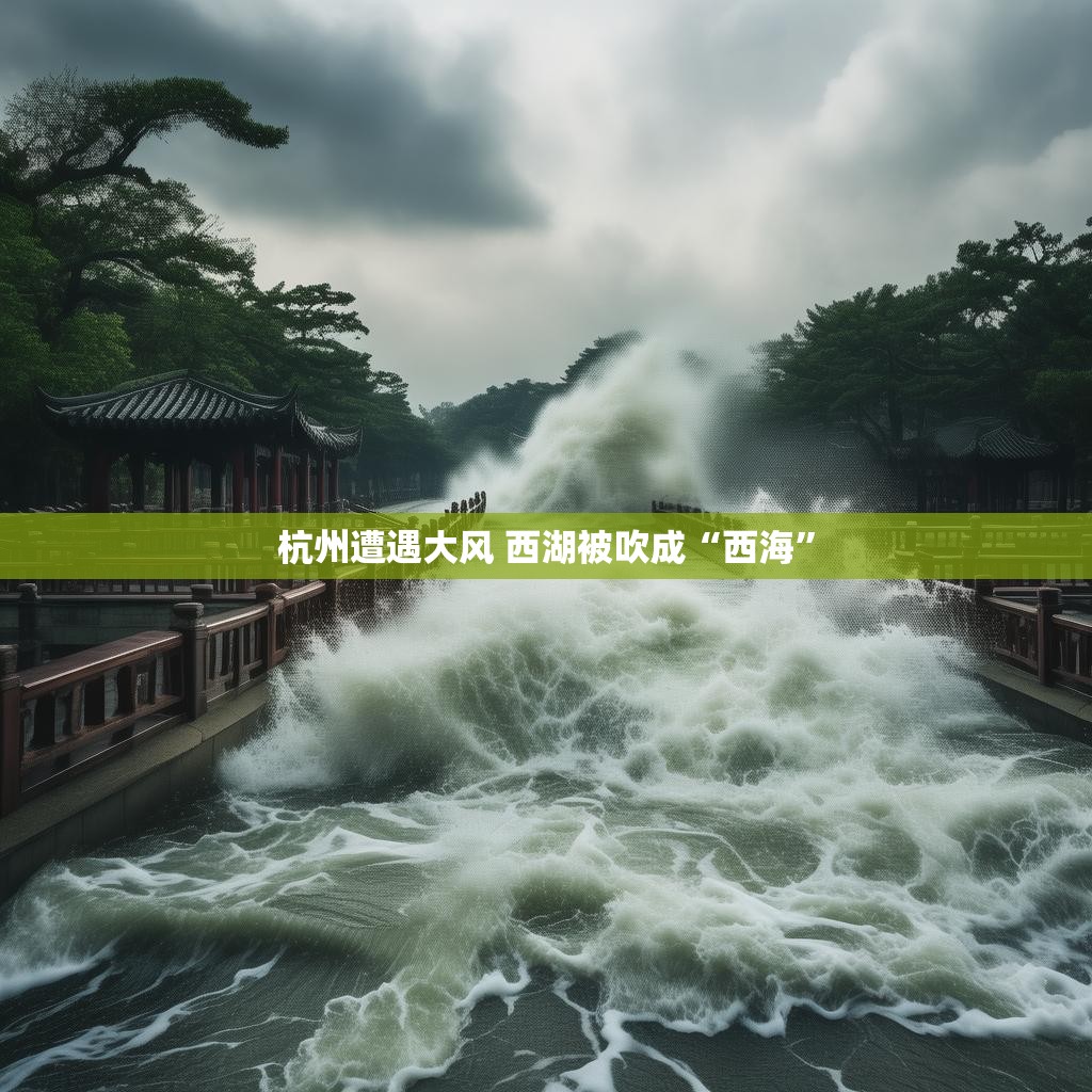 杭州遭遇大风，西湖美景变'西海'奇观