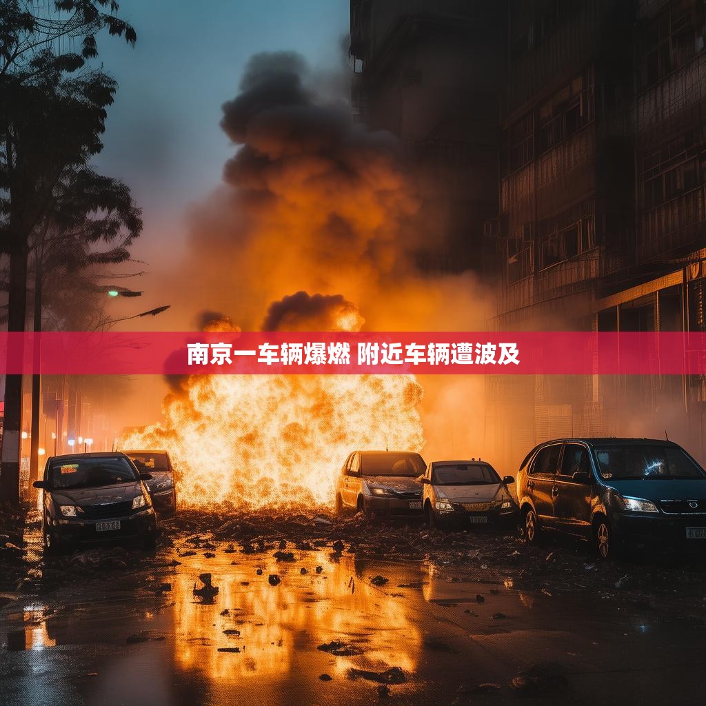 南京一车辆爆燃 附近车辆遭波及 南京一车辆爆燃 附近车辆遭波及