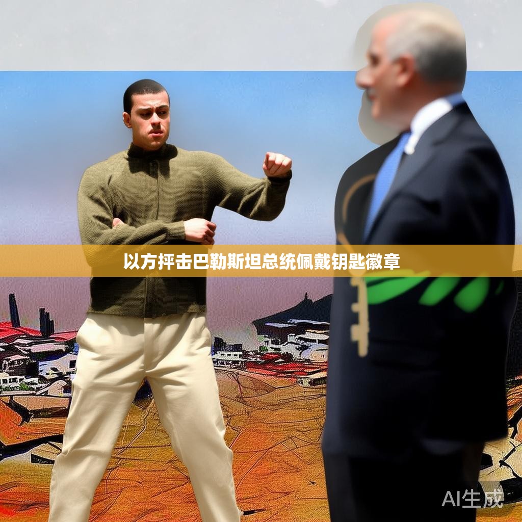 巴勒斯坦总统佩戴钥匙徽章