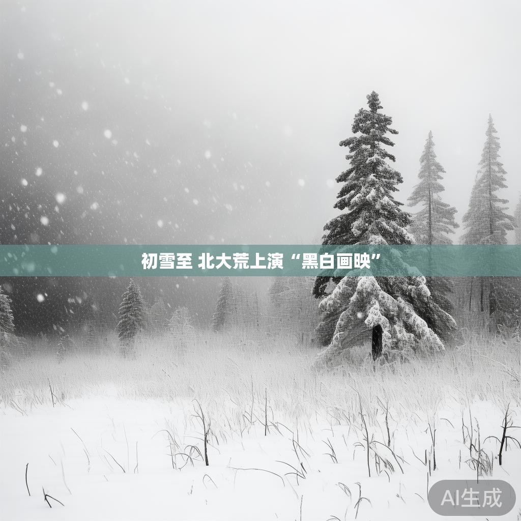 初雪至 北大荒上演“黑白画映”